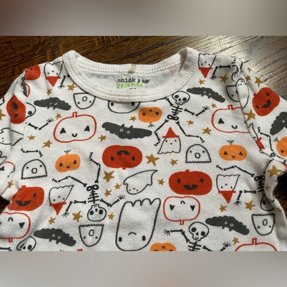 baby/toddler 2T halloween PJs Chick Pea Pajamas festive long sleeve cotton set - Picture 5 of 16